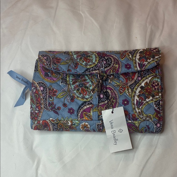 NWT Vera Bradley Multicolor Paisley Hanging Travel Makeup Bag - Picture 2 of 14